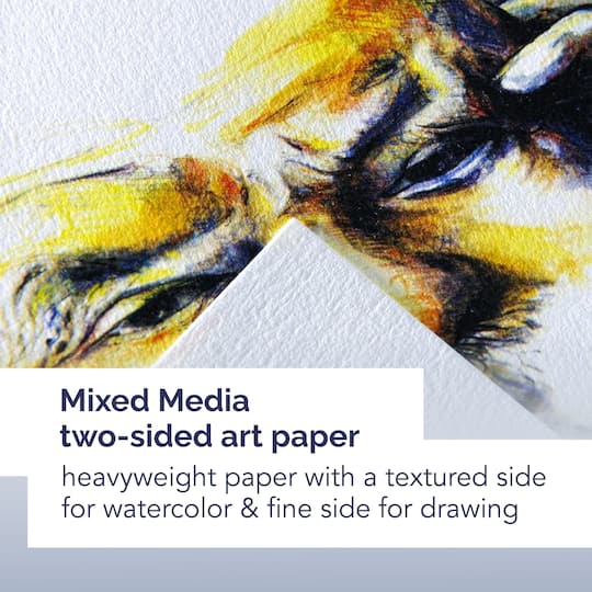 Canson Artist Series Mixed Media Art Book, Fabric Cover, Side Wire Binding, 56 Sheet
